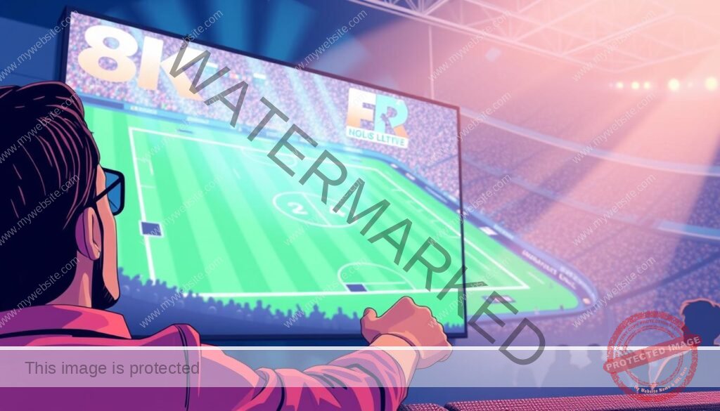 Image of a person watching an 8K live event on their TV