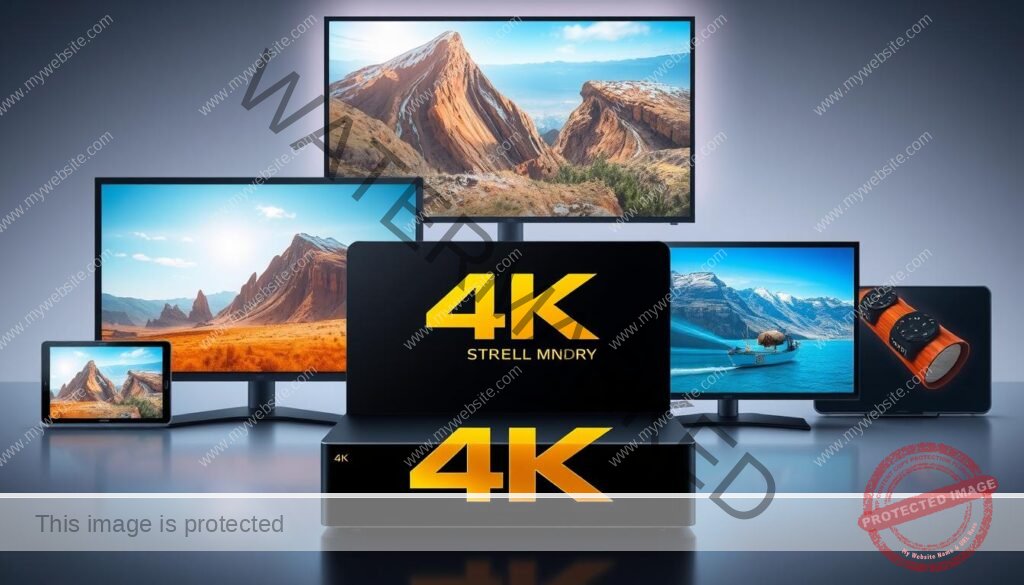 Image of various devices streaming Strong 4K content